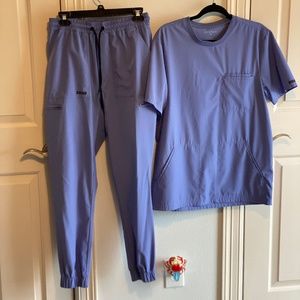 JAANUU Scrub Set Ceil Blue
